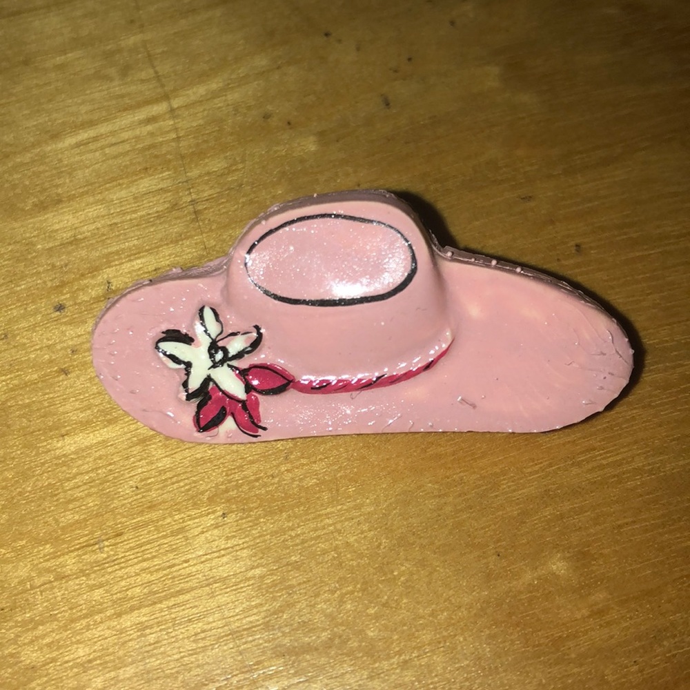 🆓🌺👒🌸Free Blush Pink Hat Brooch/Pin